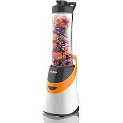 Batidora De Vaso Libre De Bpa SOGO Nutri Activ Batidora Licuadora de Vaso para Zumos y Batidos Pequeña Individual, maquina smoothies maker portátil con Jarra Libre de BPA de 0.6L, 350W, Naranja (SS-5515)
