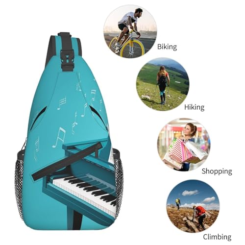 Mochila cruzada tipo sling para senderismo unisex miniatura 6