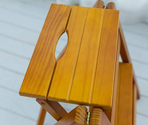 Tabouret d'échelle intérieure double usage : la solution stable en bois blanc pour petits espaces - 6