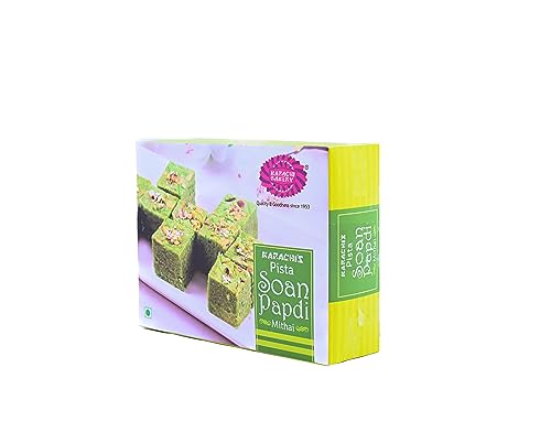 Image of KARACHI BAKERY Pista Soan Papdi Mithai 200 G (Pack of 3)