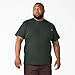 Dickies Men's Heavyweight Crew Neck Short Sleeve Tee Big, Hunter Green, X-Large Tall