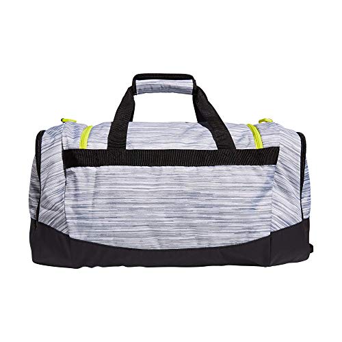 adidas Defender 4 Medium Duffel Bag, Looper White/Black/Acid Yellow