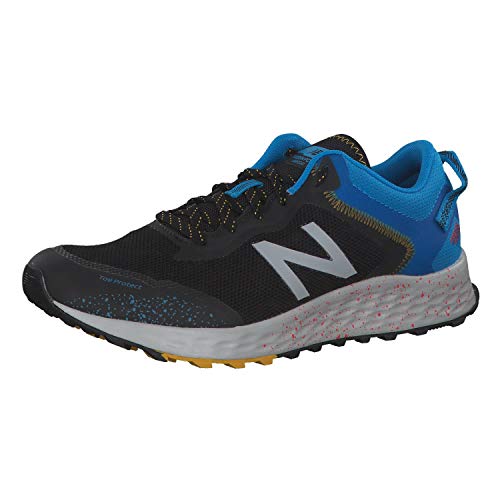 New Balance New Balance Men's Fresh Foam Arishi V1 Trail Running Shoe, Black/Vision Blue/Black, 10 XW US