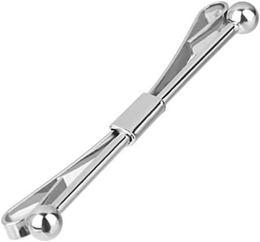 Man's Neck Shirt Tie Collar Clip Clasp Brooch Accessory Silver .Deft and Professional