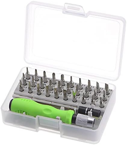 uxcell Electronics Repair Tool Kit, 32 in 1 Magnetic Precision Screwdriver Tweezer Sets for Repairing Mobile, Computer, Laptop, Small Home Appliances