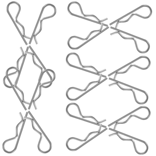 LIFKOME 20 Piezas Pasadores Elásticos Clip Resorte Retención para Tractores Hardware Duraderos Fáciles de Instalar