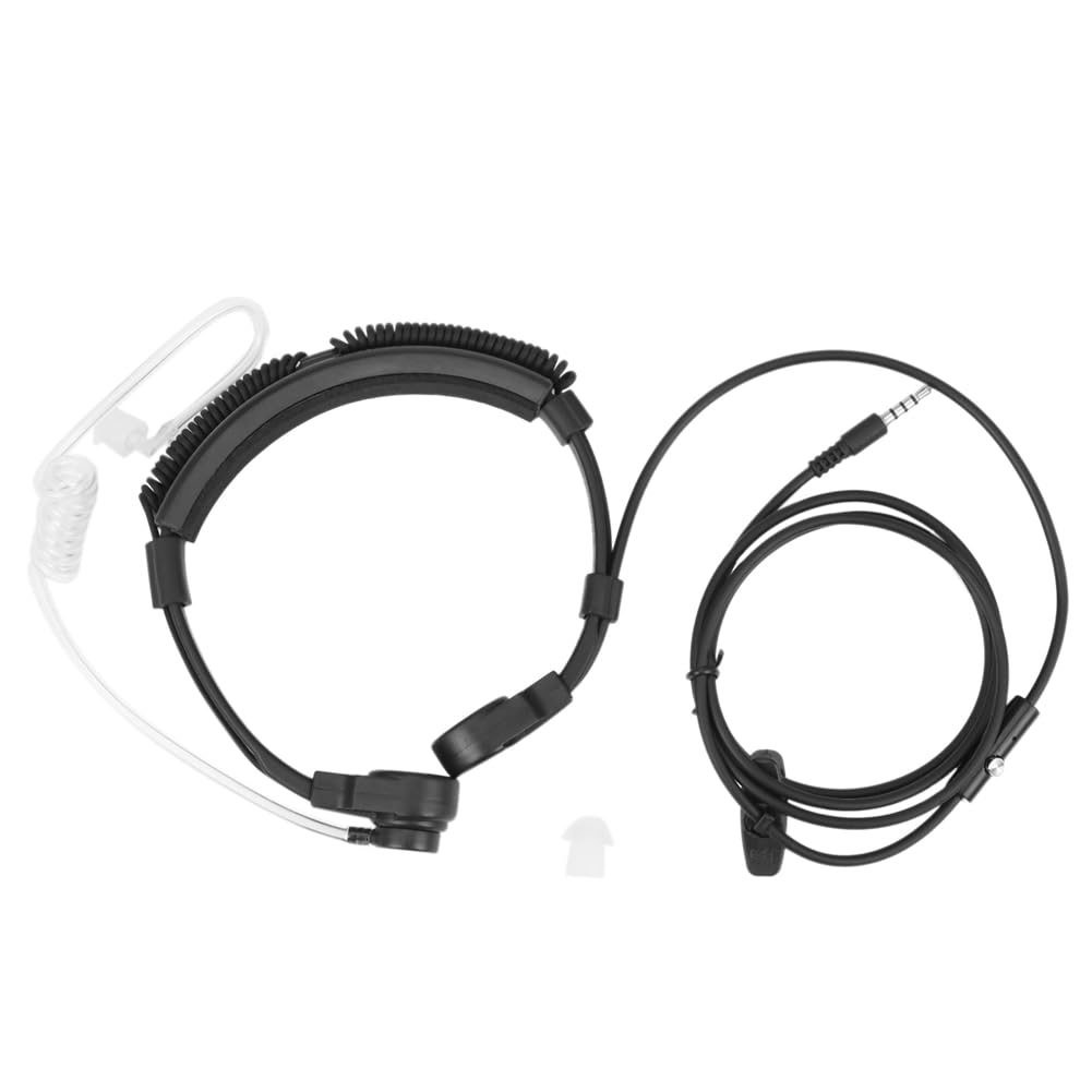 5 auriculares de 3,5 mm con micrófono garganta ajustable para smartphones