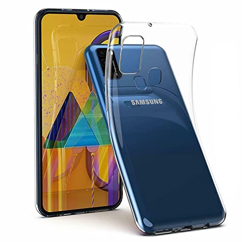 Image of Case Creation New Samsung M21 2021 Premium Imported 0.3mm Crystal Clear Totu Silicone Transparent Flexible Soft Corner Protection with TPU Slim Back Case Color Cover for M21 2021