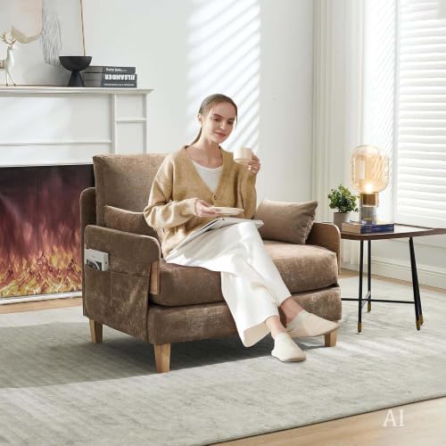 Sillón 3 en 1 Convertible Chenille Beige miniatura 2
