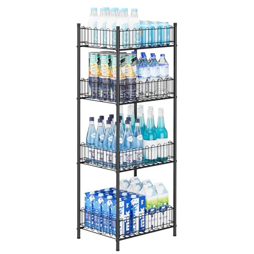 OYEAL Water Bottle Storage Holder 4 Tier Can Organizer for Pantry, Large Capacity Soda Can Organizer for Kitchen Party Organizers and Storage, Tumbler Mug Cup Holders by OYEAL - Used condition - US$41.39