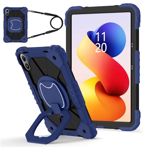 Doo REDMI Pad 2 Pro 12.1�C���`�P�[�X Poco Pad M1 12.1�Ή� �ϏՌ� 360°��]������ �c�u�� ���u���X�^���h | �V�����_�[�t�� �O�w�ی� �V���R�� �n�[�hPC �����h�~ �A�E�g�h�A �q�� �d���i�l�C�r�[�u���[+�u