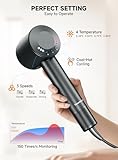 TRANXPHIT High Speed Hair Dryer: 500 Million Negative Ionic Blow Dryer, 160, 000 RPM High Velocity High Performance Hairdryer for Fast Drying, 58dB Low Noise Travel Hairdryers for Women and Men - Image 4
