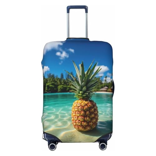 Ocean Beach Pineapples Print Luggage Cover Suitcase Protector Anti-scratch Fits 18-32 Inch Trolley Case