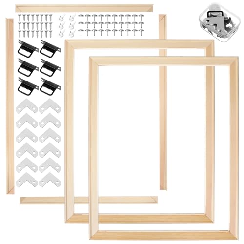 3 Set Canvas Stretcher Bars, DIY Wood Canvas Frames Kit Sturdy Stretchers Frame Easy to Assemble DIY Canva Frames for Arts, Oil Paintings, Paint by Numbers & Posters-16 * 20inches - Thumbnail 3