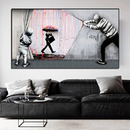 Peinture graffiti abstrait mur art pour un intérieur style loft
