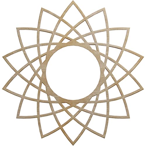 Image of Ekena Millwork 20 inchOD x 7 3 /4 inchID x 1 /4 inchT Eleanor Wood Fretwork Pierced Ceiling Medallion, Hickory