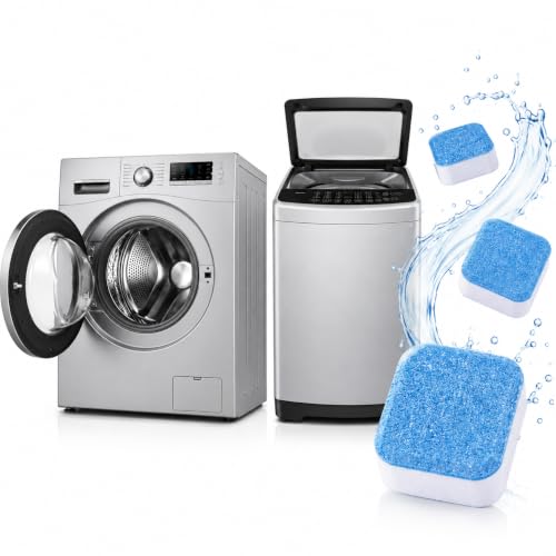 Image of Washing Machine Tub Cleaner & Drum Descaler Tablets | 12 Pack For Fully Automatic Front Load & Top Load Washers | Removes Limescale, Dirt & Detergent Residue | Deep Descaling & Odor Removal |