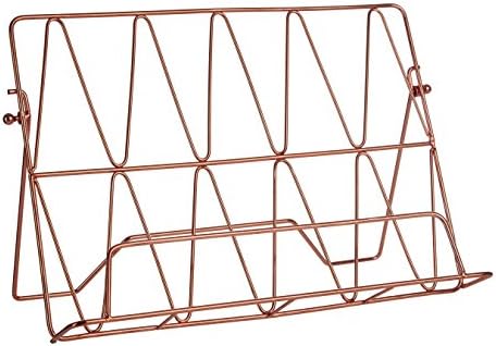 Premier Housewares 507561 Vertex Cookbook Stand - Copper Plated , 17 x 30 x 21 cm