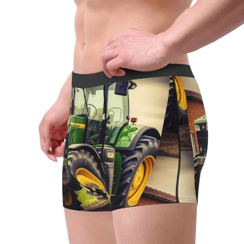 Tractor Theme Men's Boxer Briefs Soft Breathable Underwear Stretch Moisture-Wicking Trunks Tagless4