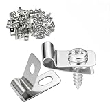 lrgnixs 60 Set Kabelschellen, Zaundrahtklemmen, Metall Zaunklammern