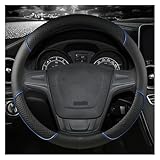 Auto Lenkradbezug Für MG 3/5/6 HS ZS MG3 3SW ZR Für EHS 38cm 15' Mikrofaser-Leder-Autolenkradbezug(Blue O Shape)