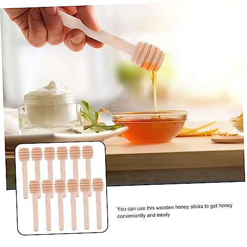OKUMEYR 12Pçs Mini Potes De Mel Hastes De Agitação De Mel Haste De Agitação De Mel Acessório De Agit