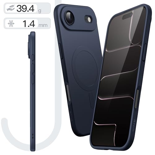 JETech Magnetic Case for iPhone Air Compatible with MagSafe, Camera Lens Full Protection, Minimalist Soft TPU Protective Phone Cover with Matte Finish, Shockproof, 6.5-Inch Display (Deep Blue) by JETech - Used condition - Image 3