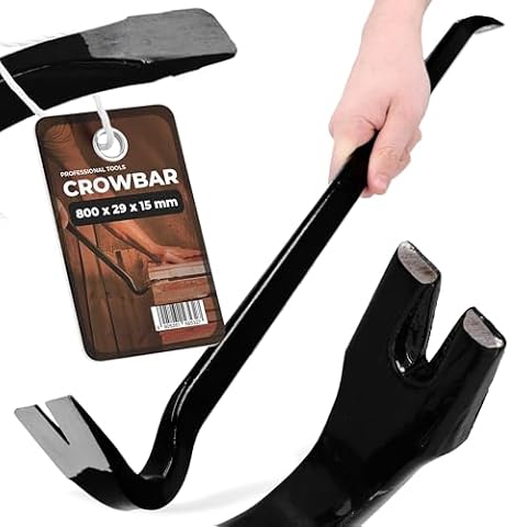 Łom Budowlany 80 cm Wyciągania Gwoździ Brecha Breszka Wyciągacz Stalowy Łyżka Łapka z Pazurem Dźwignia Podważania Podnoszenia Drążek Wytrzymały Długi Poręczny