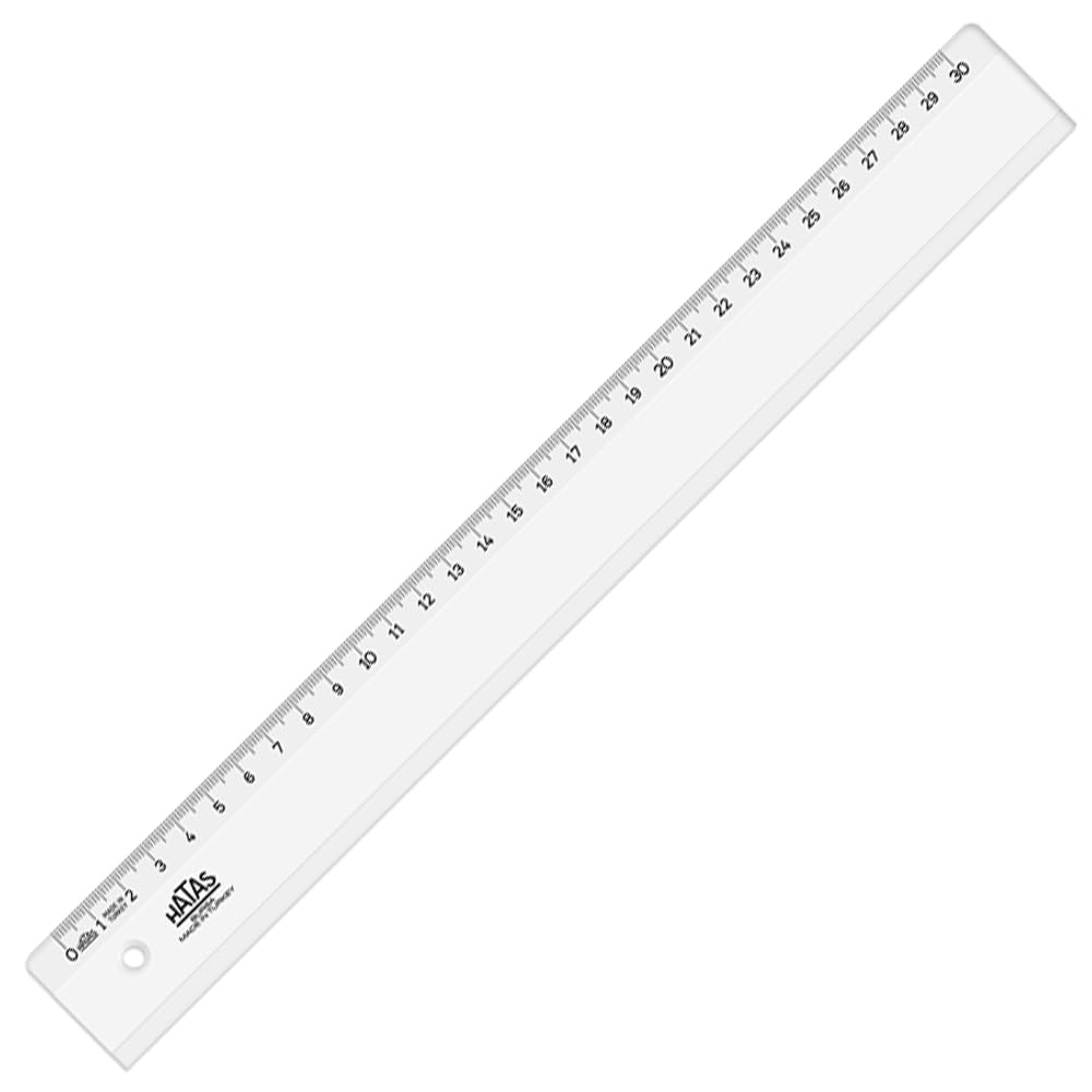 HATAS GENİŞ PLASTİK CETVEL 30 CM