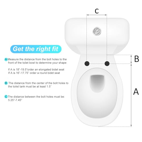 Bidet Toilet Seat, Premium Non-Electric Round Bidet Toilet Seats with Dual Nozzle, Easy to Install and Use, Perfect for Personal Hygiene and Comfort(Fits Round Toilets, White)