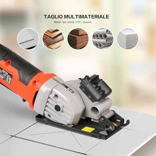 Yunirvana Compact Circular Saw, 580W Power, 3500 RPM, 28.5mm Max Cutting Depth, Includes 3X 85mm Blades, Laser Guide for Precision, Ideal for Cutting Wood, PVC, and More 7 Yunirvana Compact Circular Saw, 580W Power, 3500 RPM, 28.5mm Max Cutting Depth, Includes 3X 85mm Blades, Laser Guide for Precision, Ideal for Cutting Wood, PVC, and More - Image 7