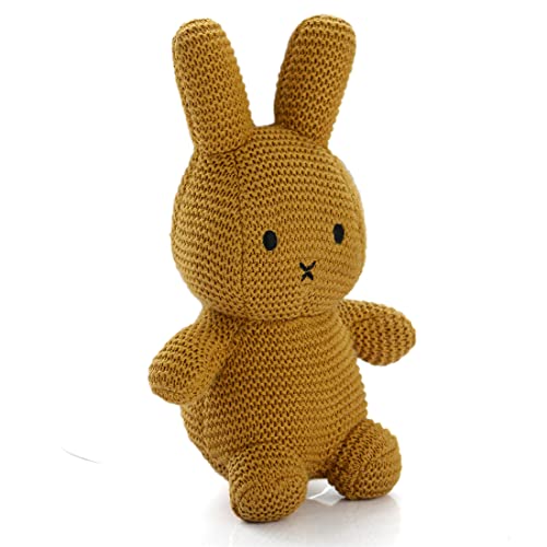 Image of Pluchi Coco Bunny Soft Toys for Girls Cotton Knitted Toys for Babies (Stuffed Toys) in Mustard Color (19 Cm x 13 Cm)