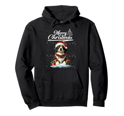 Merry Christmas Bernese Mountain Dog Santa Dog Lovers Xmas Sweat à Capuche