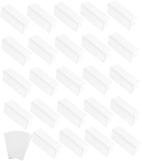 Generic 30pcs Transparent Shelf Tag Holders for Wire Shelving Label Clips with Labels for Efficient Organization Home Warehouse Storage
