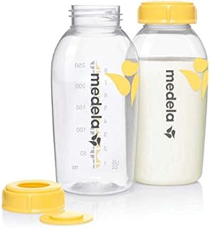 Medela Set of 250 ml BPA-Free Bottles - Set of 2 Bottles for Expressing, Storing and Feeding Breast Milk in a Durable Freezer and Fridge Safe Design