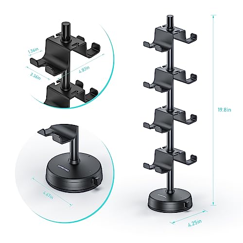 MANMUVIMO Headphone Controller Storage Holder for Desk 4 Tiers with Anti-Slip Stable Suction Cup, Controller Holder, Universal Gaming Desk Accessories for PS5/PS4/Xbox Series/Xbox One by MANMUVIMO - Image 2