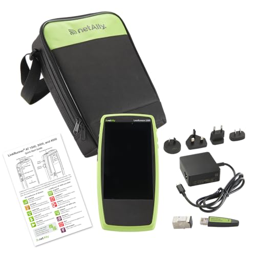 NetAlly LinkRunner AT 1500 Essential Network & Cable Tester | Fast 8-Step AutoTest, PoE + Load, ping, Switch, VLAN, DHCP, DNS, Gateway | Reliable, standardised Results for Daily Network Validation by NETALLY - Used condition - US$1224.13