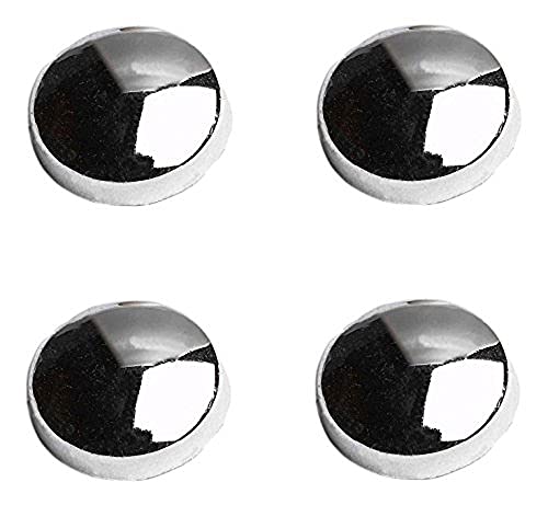Bulk Hardware BH03921 Plastidome Cache vis finition Chromée, Set de 10 Pièces