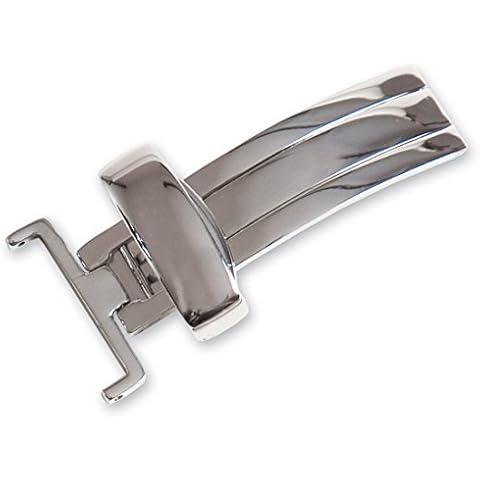 Chrome Single Fold Deployment Buckle - 16MM Cover