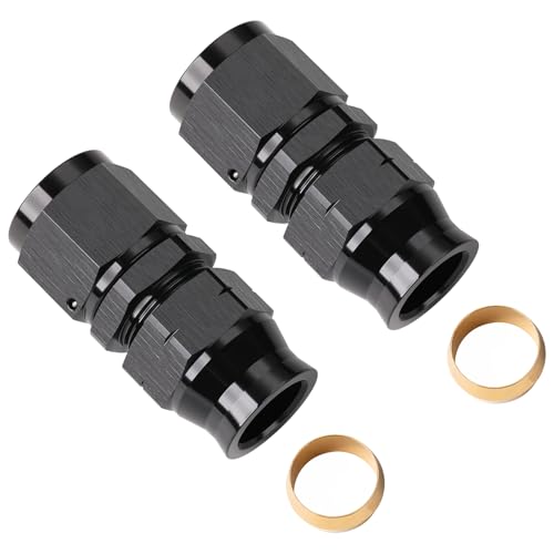 Podavelle 10AN auf 5/8 Zoll Hardline Adapter Schwarz 2Stk.