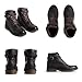 VELEZ Top Grain Leather Boots For Men - Handmade Lace-Up Shoes - Mens Vintage Ankle Boot - Age Look Sole - Casual Dress Fashion Business Travel Work Shoe Dark Brown 10