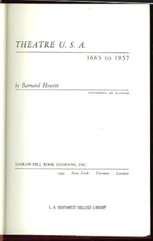 Hardcover Theatre U.S.A., 1665 to 1957 Book