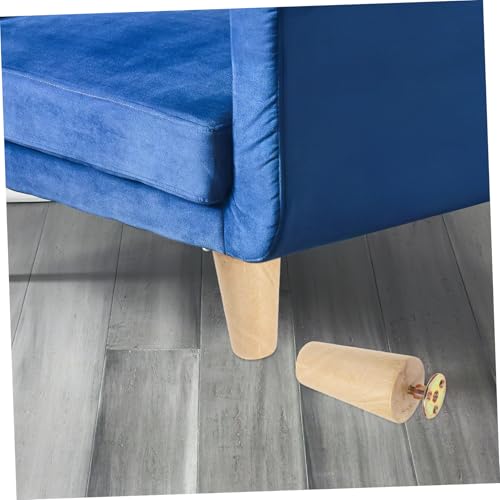 Patas de madera cónicas para sofá, silla, armario y cama: kit de extensión Operitacx 4 piezas 6