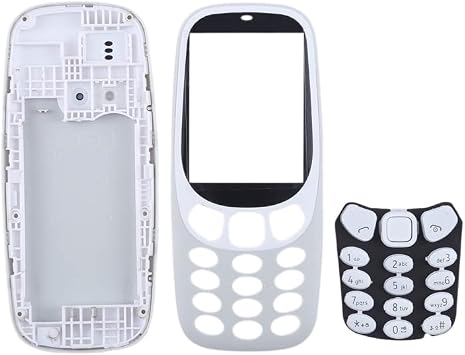 Cell Phone Replacement Parts for Nokia 3310 Full Assembly Housing Cover with Keyboard Frame Bezel Plate