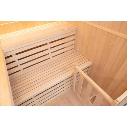 France Sauna- SN- SENSE- 4PK- traditionelle Sauna Sense- Dampftechnologie- 100% kanadisches Fichtenholz- Sicherheitsglas- 4- Sitzer komplett-10