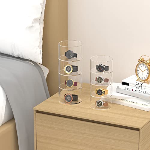 Belt Organizer Masqudo Acrylic 8 Pack Belt Holder Dispaly Case Storage Holder For Watches, Jewelry, Makeup, Bracelets, Rings #TOP5