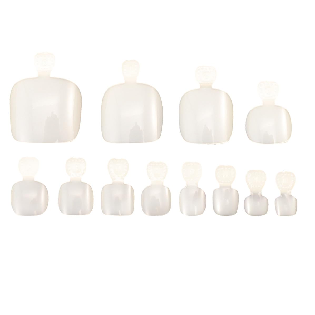 600pcs Artificial Toenail Tips Full Cover Plastic Nails Easy to Paint and Remove White False Nails for Salon and DIY Art Use