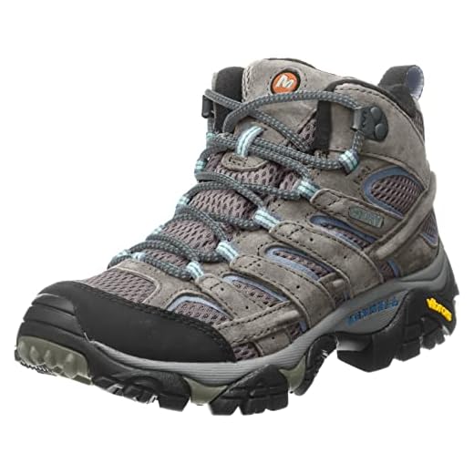 Merrell Women's Moab 2 Mid Waterproof Hiking Boot, Granite, 7 M US
