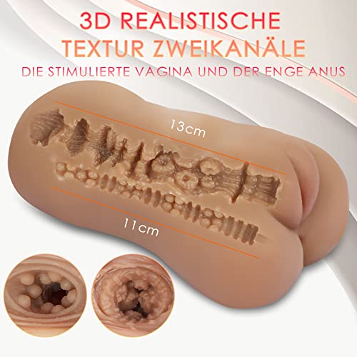 610G Realistische Masturbator Taschenmuschi Mastubrator Sex Spielzeug Pussy Realistisch Groß mit 3D Vagina Klitoris Anal Erotik Masturbieren Sexspielzeug für Männer – Bild 3