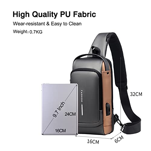 Image of FANDARE Anti-theft Sling Bag Business Men Bag Chest Crossbody bags with USB